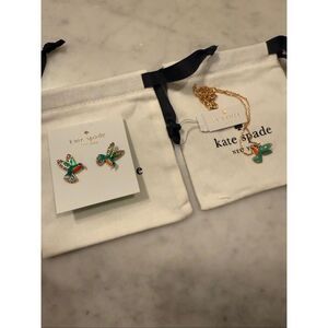 Kate Spade New York Scenic Route Hummingbird Necklace and Earring Set NWT